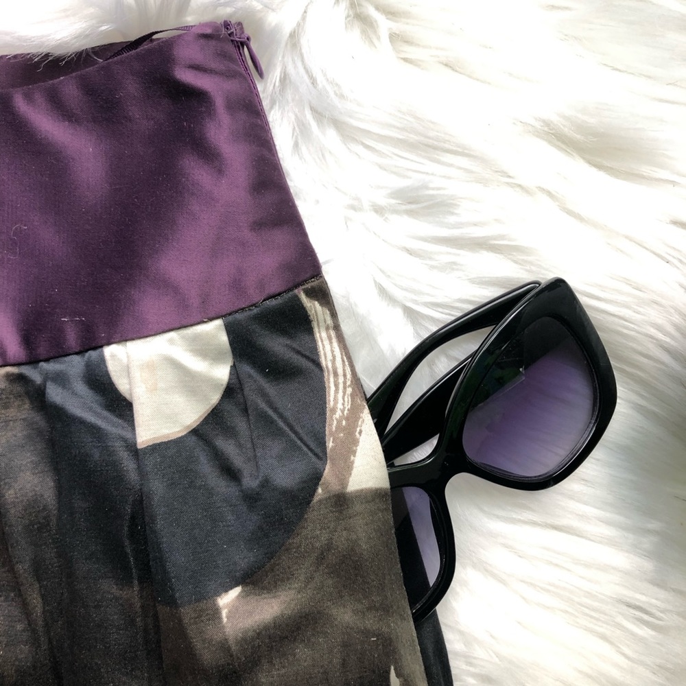 Mango Suit Multicolored Patterned A Line Skirt Wi… - image 8